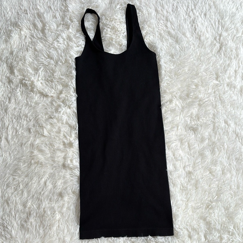 Urban Outfitters Black Ribbed Fitted Tank Top